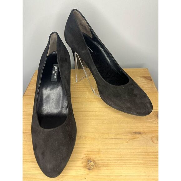 Paul Green‎ Women's Slip-On Stiletto Heel Suede Lorah Pump Black Size 7.5 - Picture 1 of 11